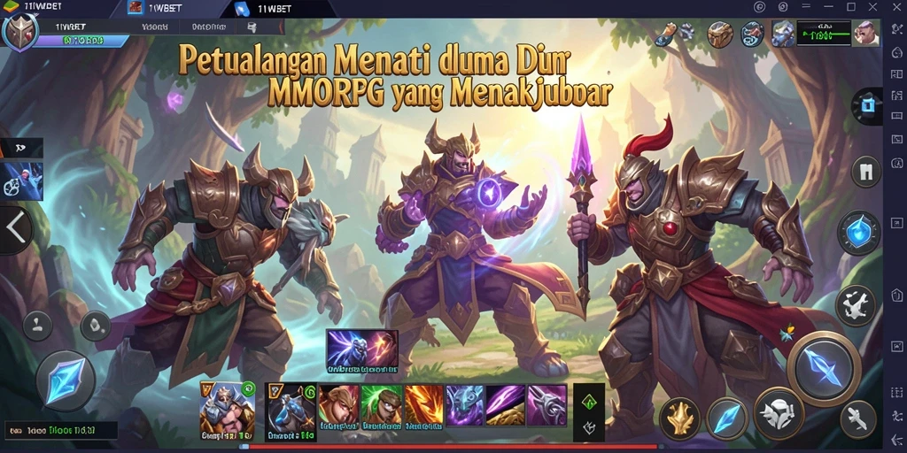 Tangkapan layar gameplay 11WBET yang menampilkan aksi seru dalam petualangan MMORPG.