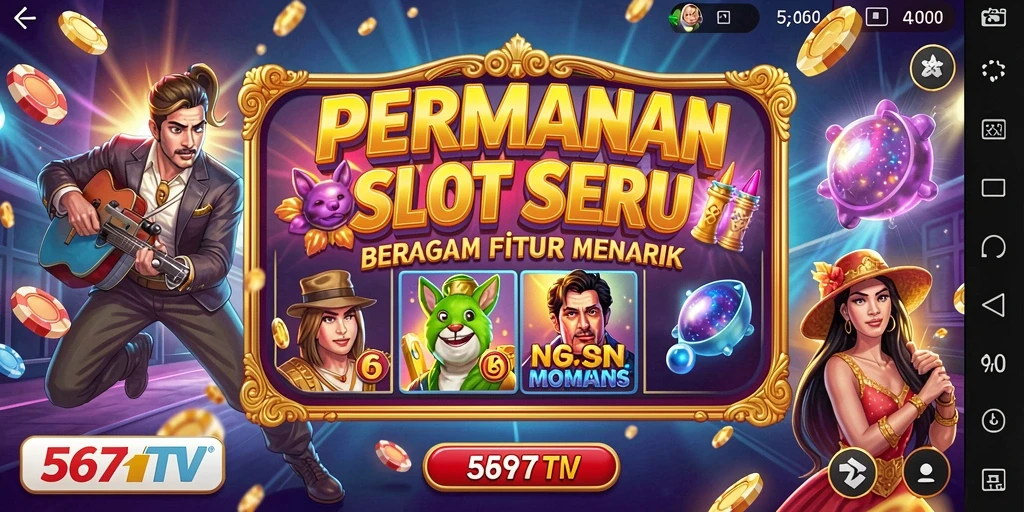 Tangkapan layar gameplay 567TV menampilkan putaran slot yang seru.
