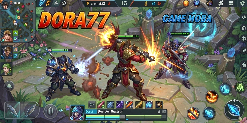 Tampilan gameplay menarik dari DORA77 dengan aksi seru.