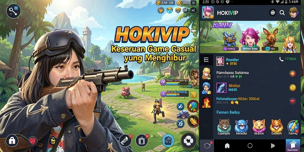 Tampilan gameplay seru HOKIVIP dengan tantangan menarik.
