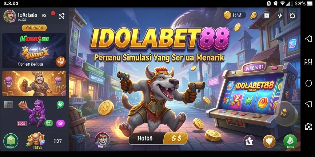 Screenshot utama <strong>IDOLABET88</strong> menampilkan gameplay simulasi yang interaktif dan menghibur.