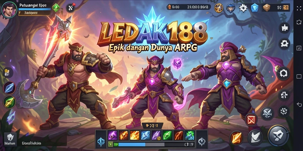 Screenshot menunjukkan aksi pertarungan mendebarkan dalam game ARPG.