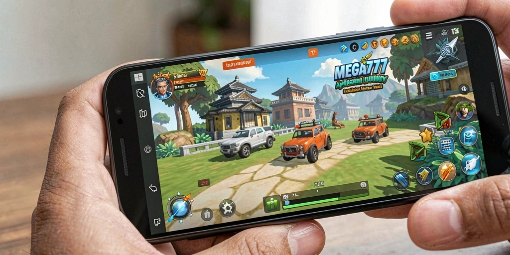 Tampilan utama MEGA777 dengan fitur-fitur Utility yang lengkap.