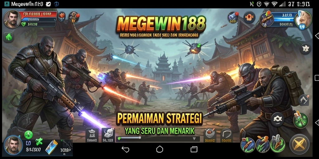 Tampilan gameplay strategis dalam MEGEWIN188 yang memukau.