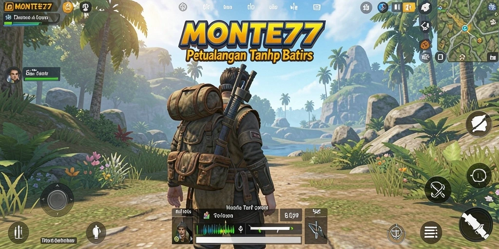 Tampilan gameplay Open World yang menakjubkan di MONTE77.