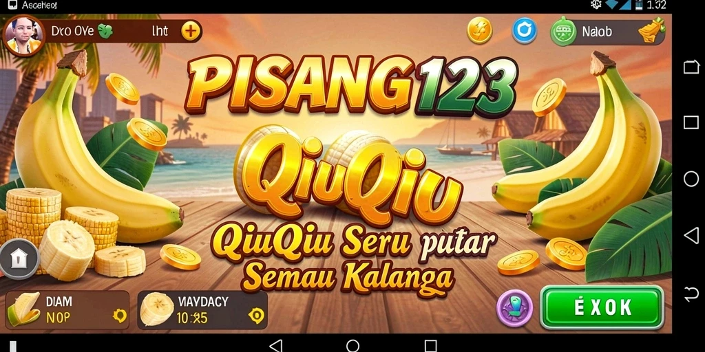 Screenshot tampilan permainan PISANG123 yang menampilkan aksi seru QiuQiu.