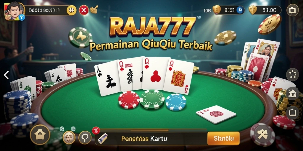 Tampilan menarik dari gameplay QiuQiu RAJA777.