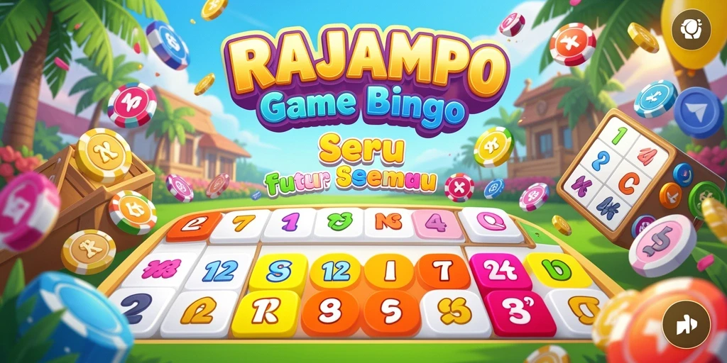 Screenshot gameplay RAJAMPO yang menunjukkan suasana permainan Bingo yang seru.