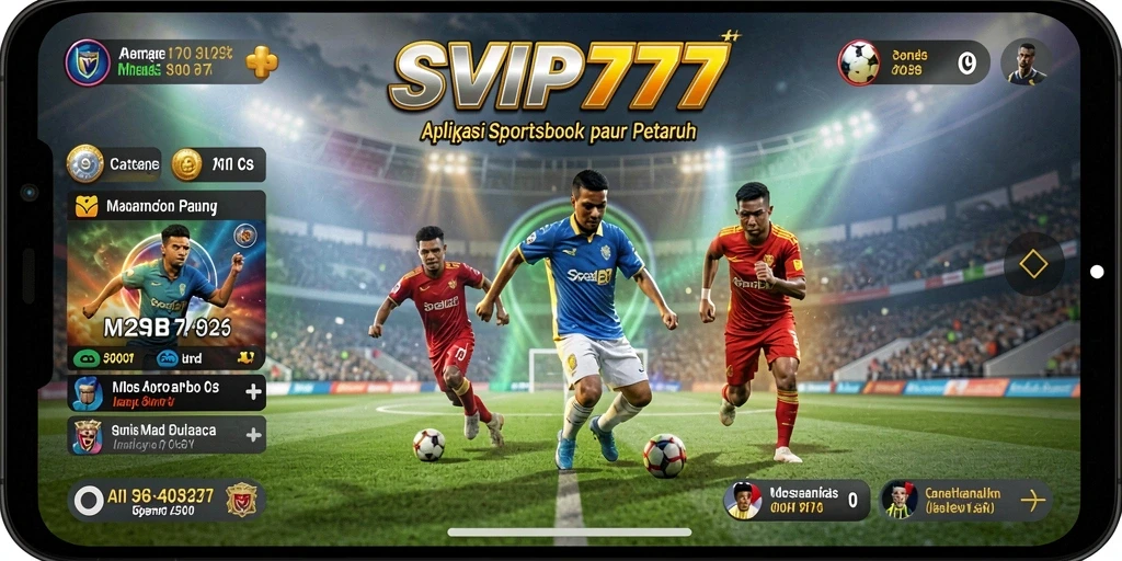 Tampilan antarmuka SVIP777 yang intuitif untuk taruhan Sportsbook.